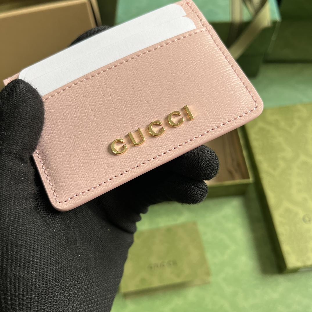 Gucci Card Case With Gucci Script - DopestKickz