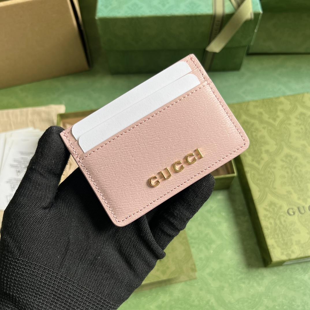 Gucci Card Case With Gucci Script - DopestKickz