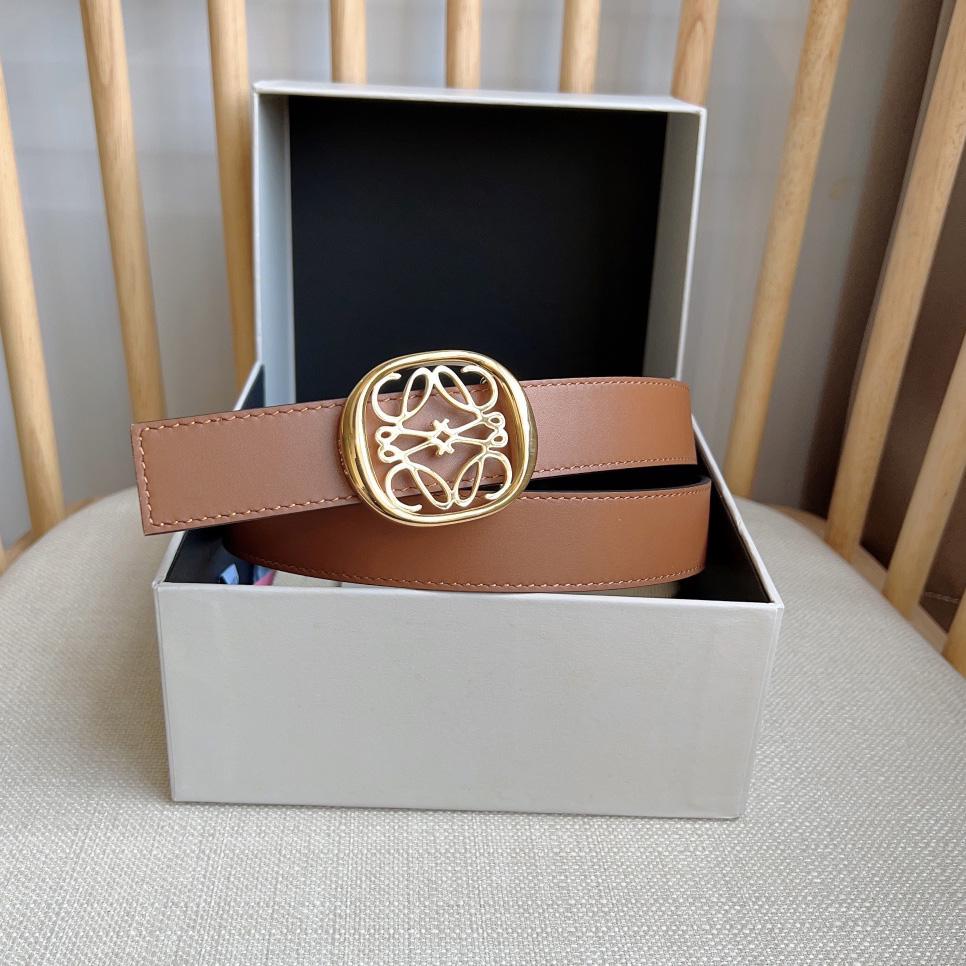 Loewe Reversible Anagram Ellipse belt In Smooth Calfskin - DopestKickz