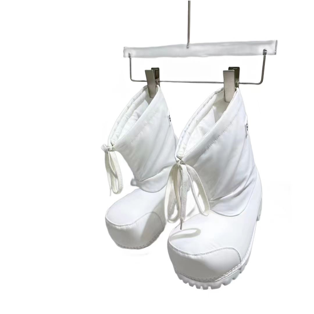 Balenciaga Alaska Low Boot In White Nylon - DopestKickz