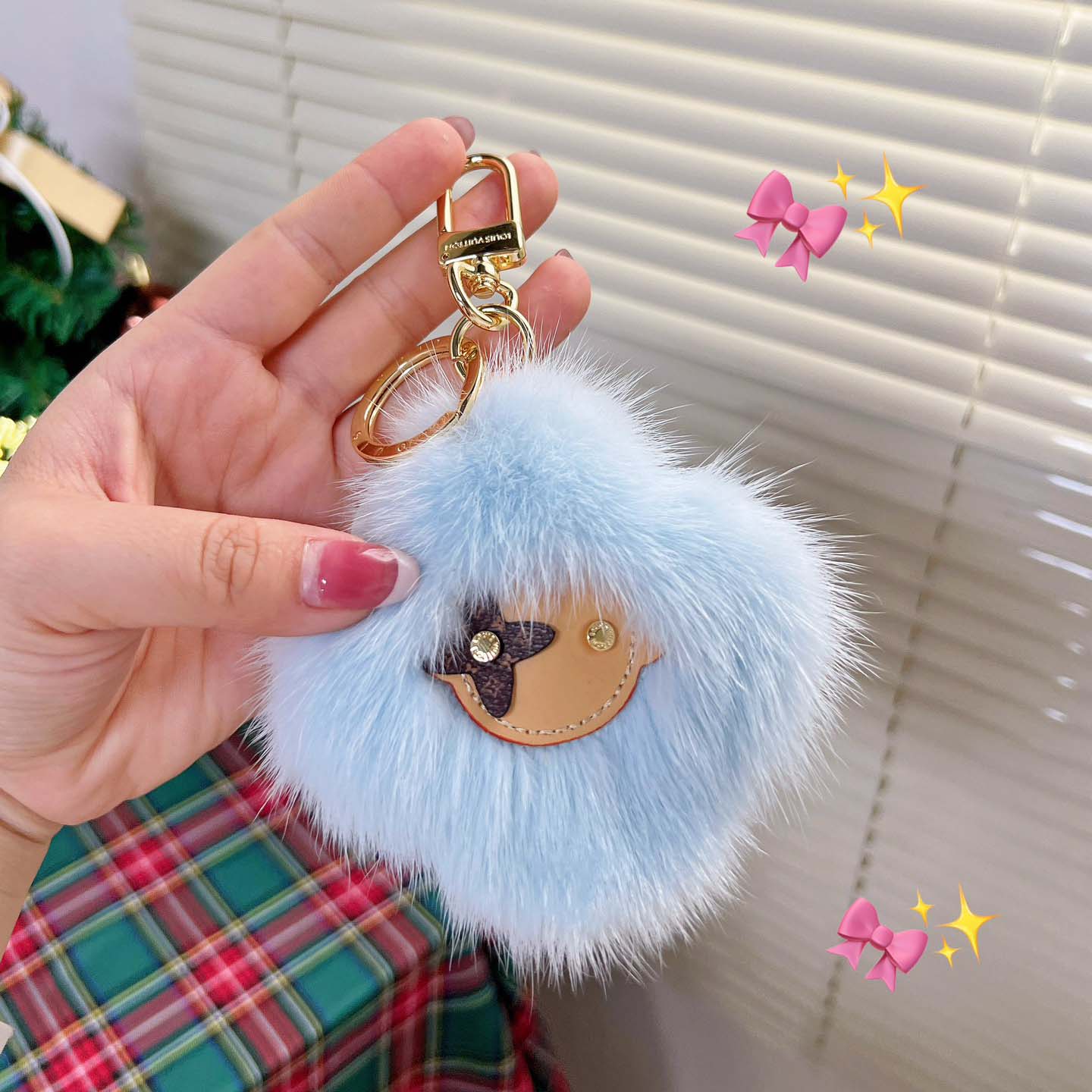 Louis Vuitto Vivienne Fur Key Holder   M01524 - DopestKickz