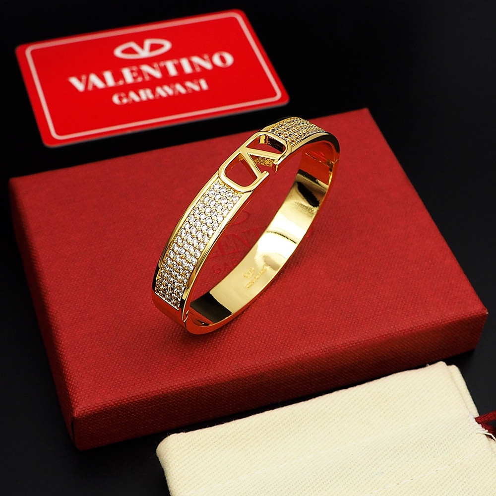 Valenti VLogo Signature Metal And Swarovski® Crystals Bangle  - DopestKickz