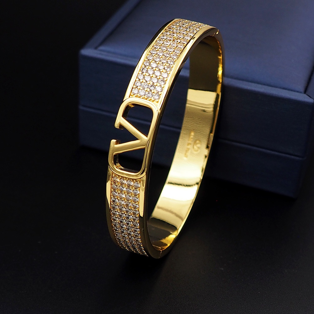 Valenti VLogo Signature Metal And Swarovski® Crystals Bangle  - DopestKickz