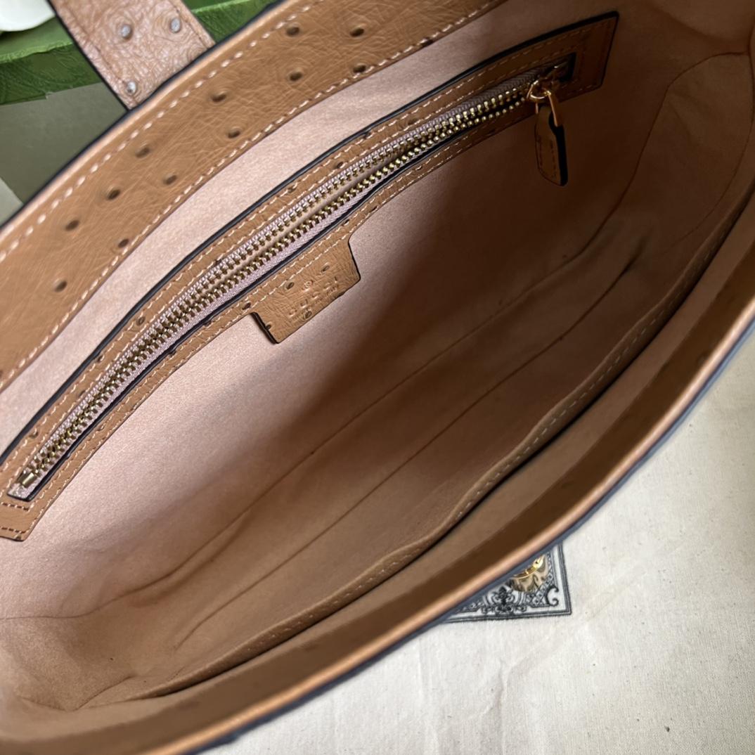 Gucci Jackie 1961 Ostrich Small Shoulder Bag(27.5*19*4cm) - DopestKickz