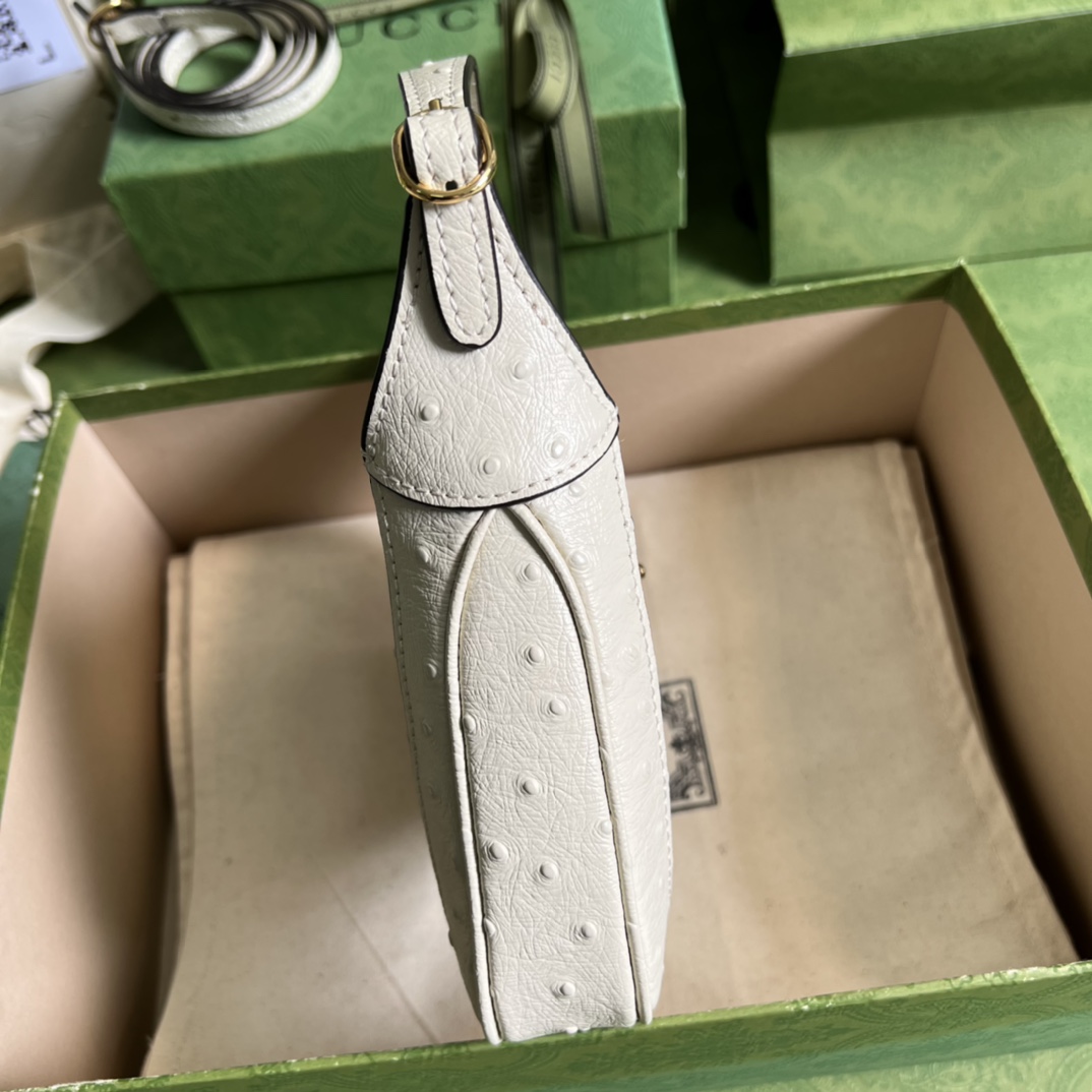 Gucci Jackie 1961 Ostrich Mini Shoulder Bag (19x13x3cm) - DopestKickz