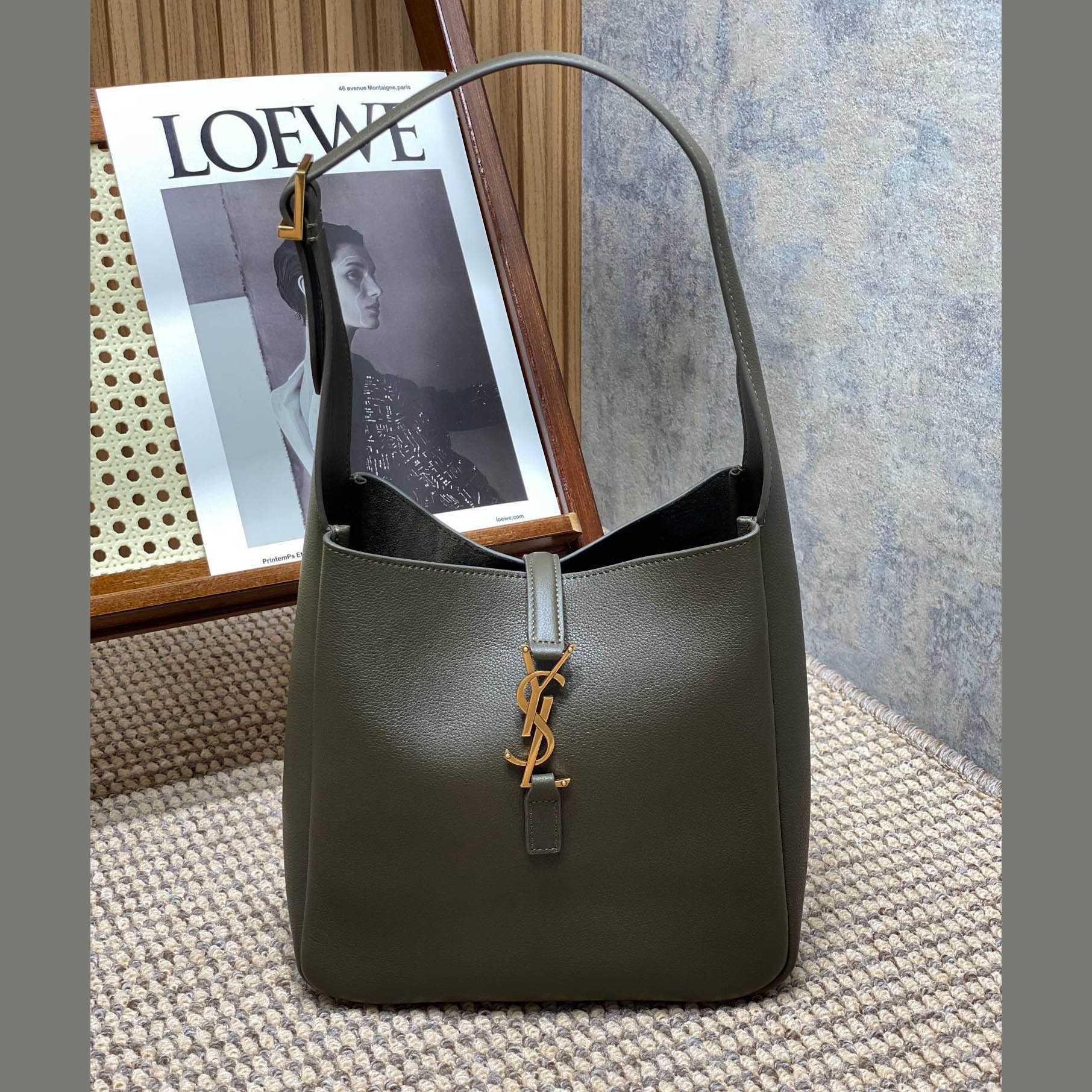 Saint Laurent LE 5 À 7 Supple Small In Grained Leather - DopestKickz