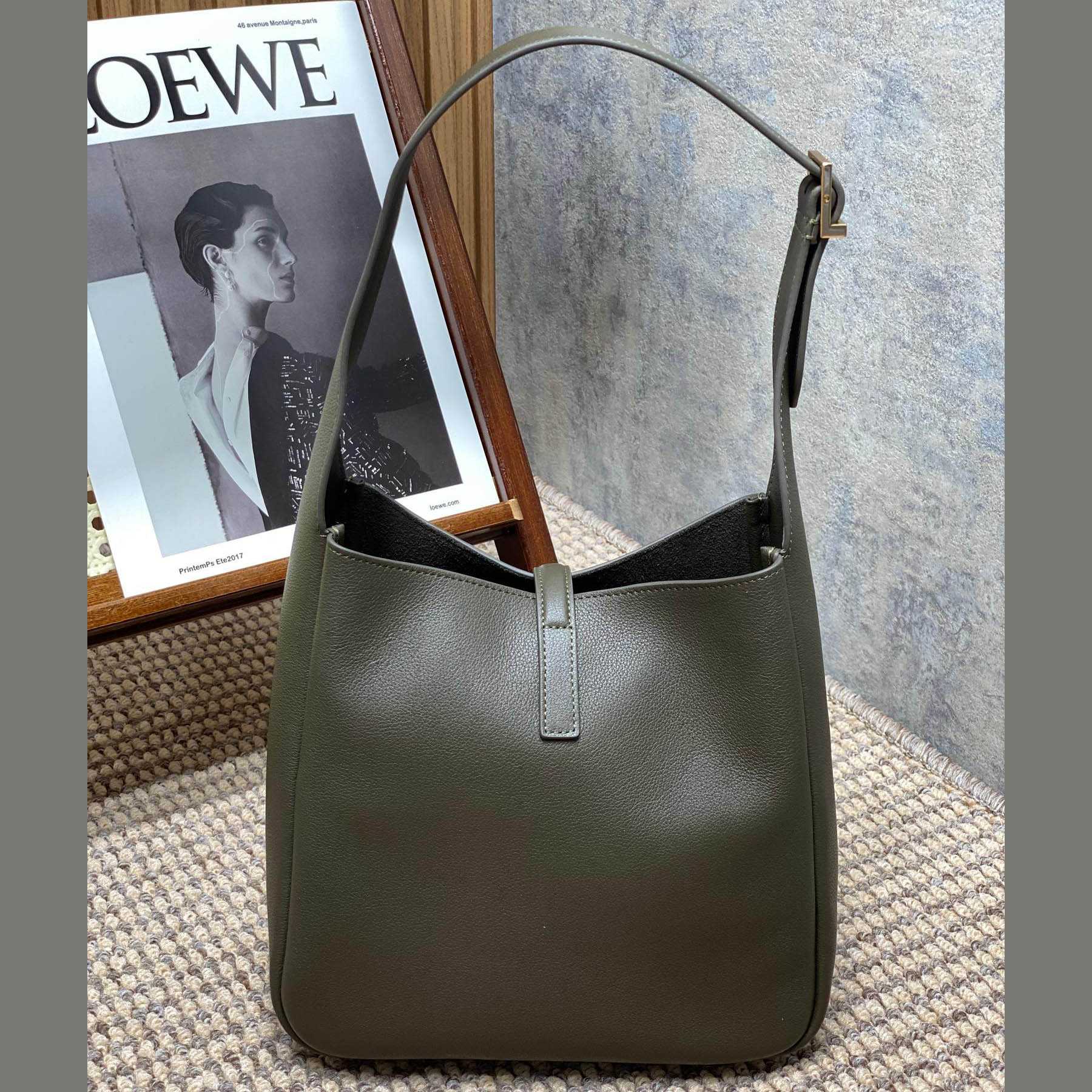 Saint Laurent LE 5 À 7 Supple Small In Grained Leather - DopestKickz