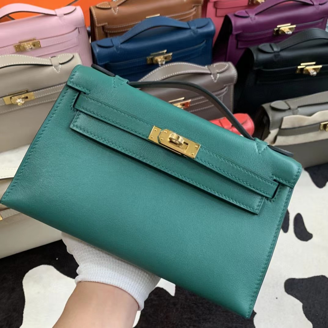 Hermes Kelly Pochette Clutch Bag   23-14-7cm - DopestKickz