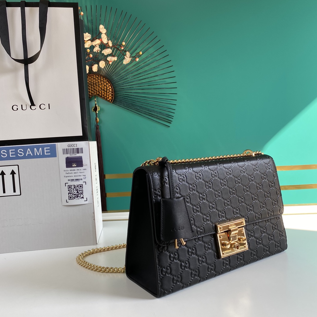 Gucci Padlock Shoulder Bag (30-19-10CM) - DopestKickz