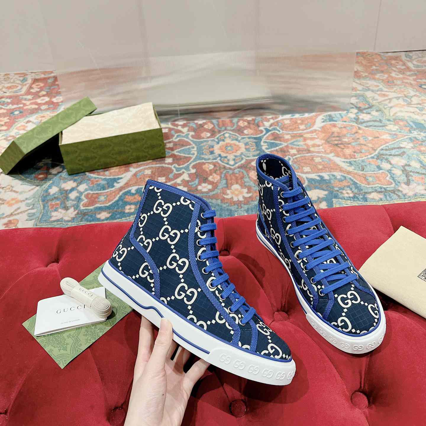 Gucci Tennis 1977 High-top Sneaker(upon uk size) - DopestKickz