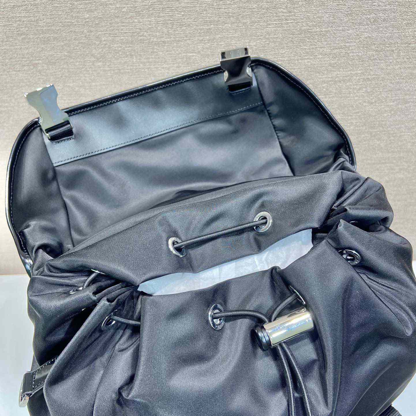 Prada Re-Nylon And Brushed Leather Backpack - DopestKickz
