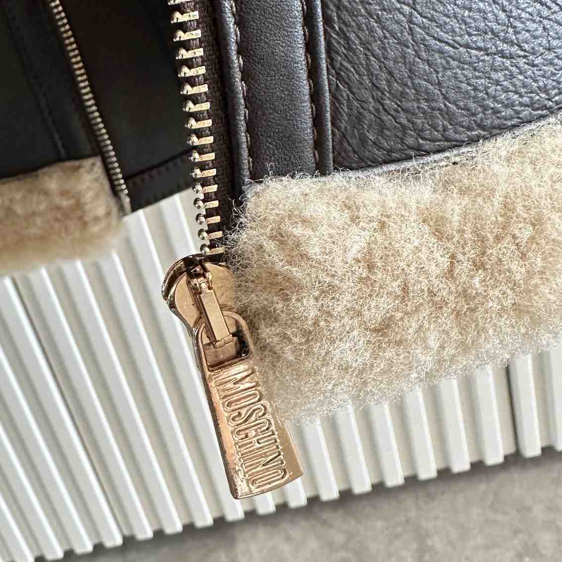 Moschino 'Hug Me' Leather Jacket - DopestKickz