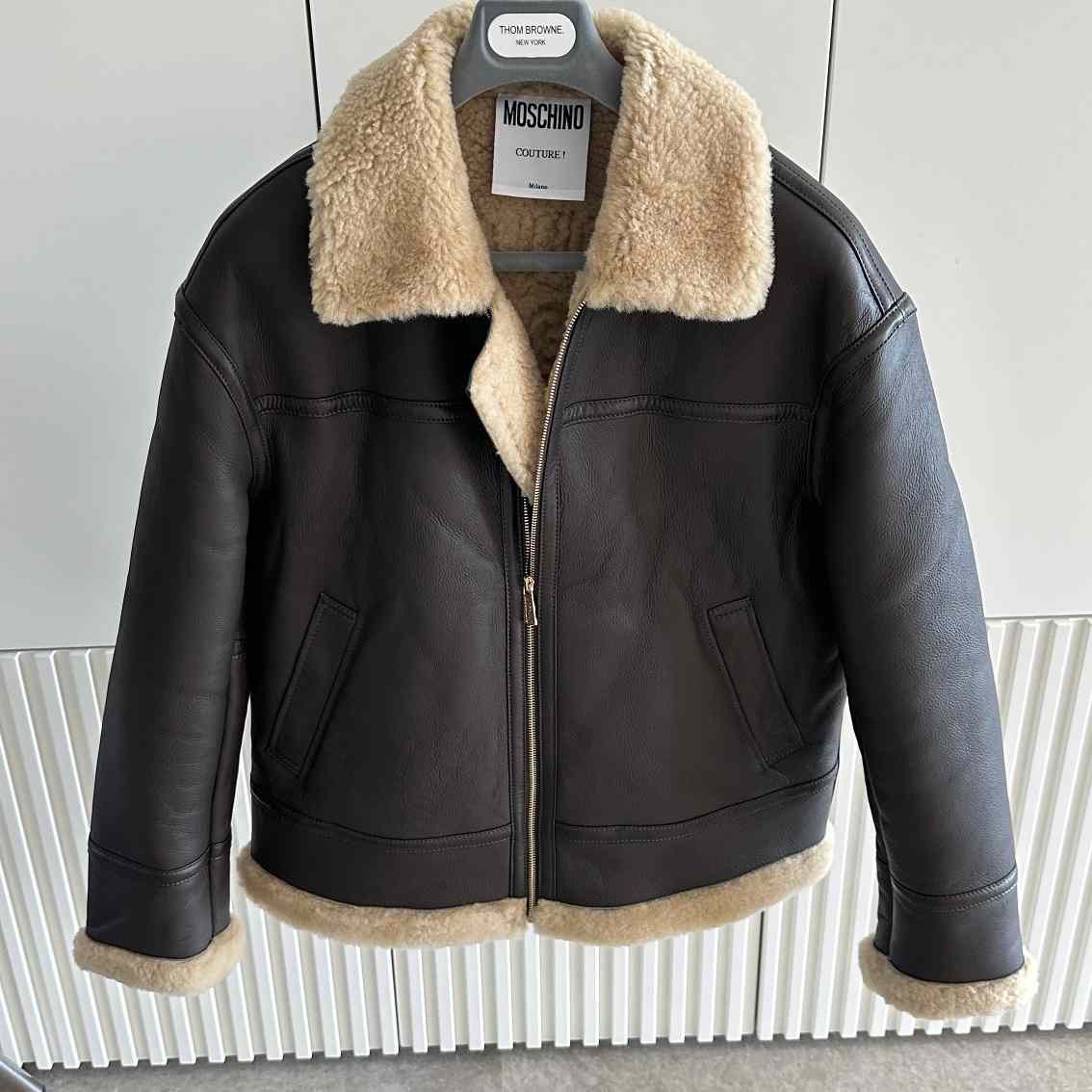 Moschino 'Hug Me' Leather Jacket - DopestKickz