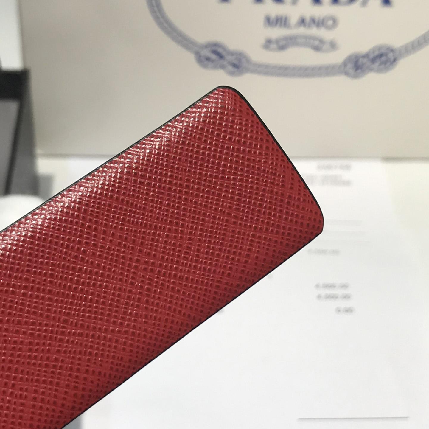 Prada Reversible Saffiano Leather Belt Strap - DopestKickz