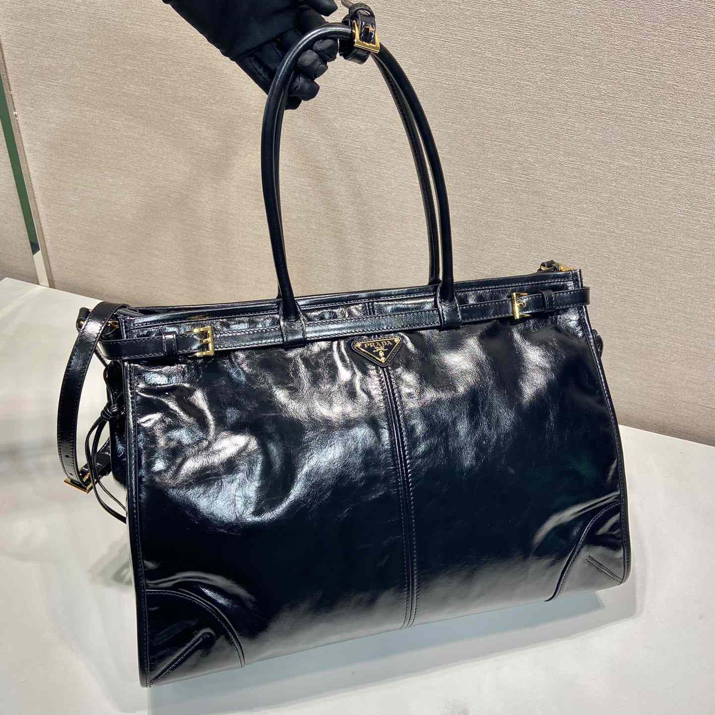 Prada Large Leather Handbag - DopestKickz