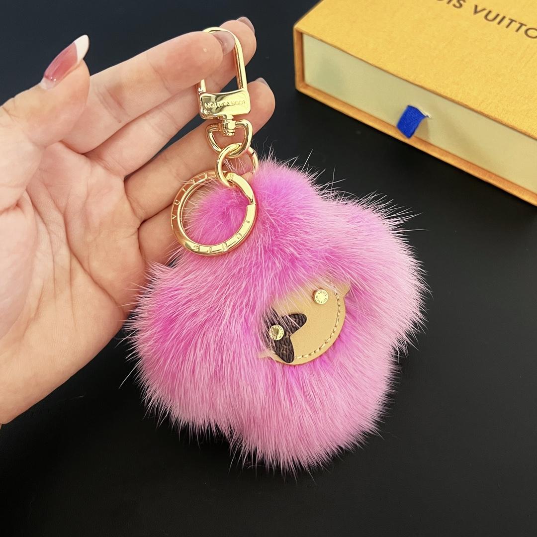 Louis Vuitto Vivienne Fur Key Holder   M01447 - DopestKickz