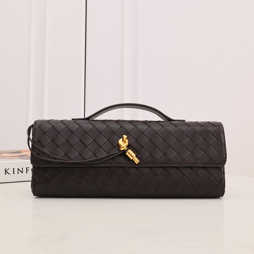 Bottega Veneta Long Clutch Andiamo With Handle - DopestKickz