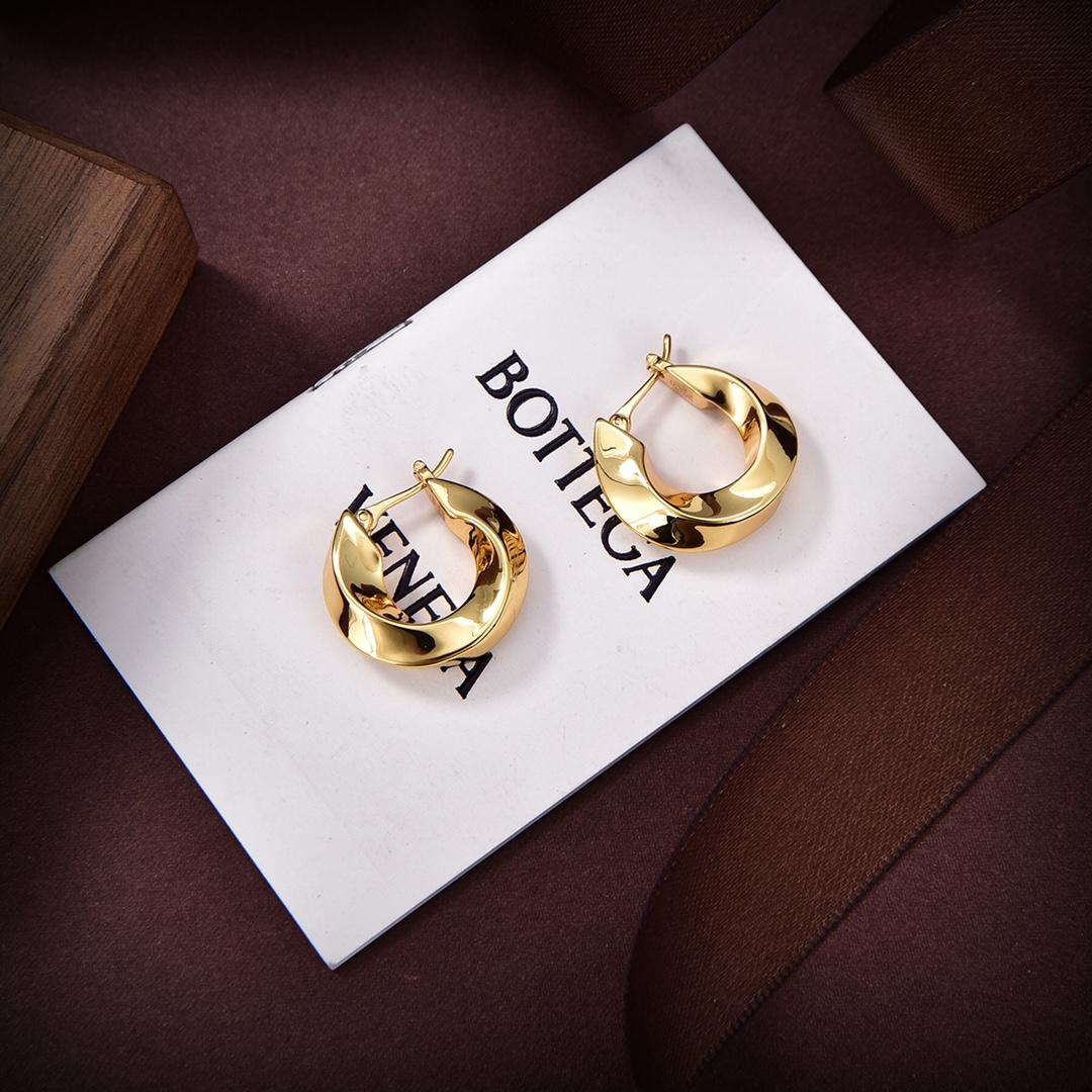 Bottega Veneta Twist Hoop Earrings - DopestKickz