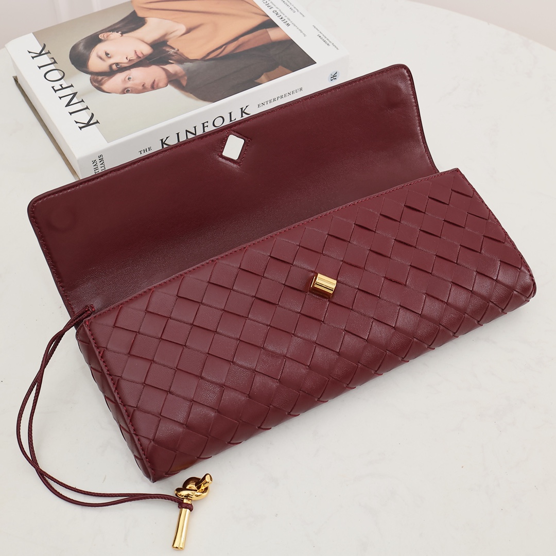 Bottega Veneta Long Clutch Andiamo With Handle - DopestKickz