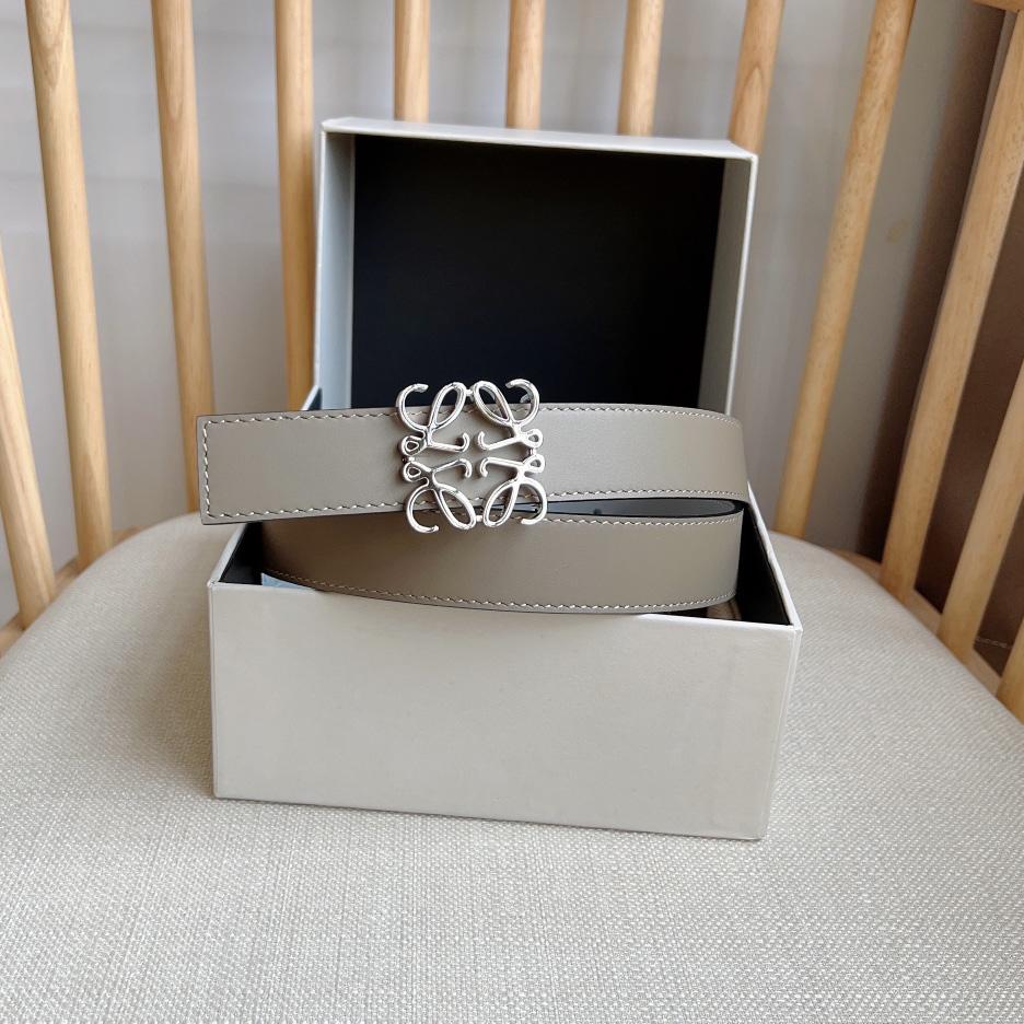 Loewe Reversible Anagram Belt In Smooth Calfskin - DopestKickz