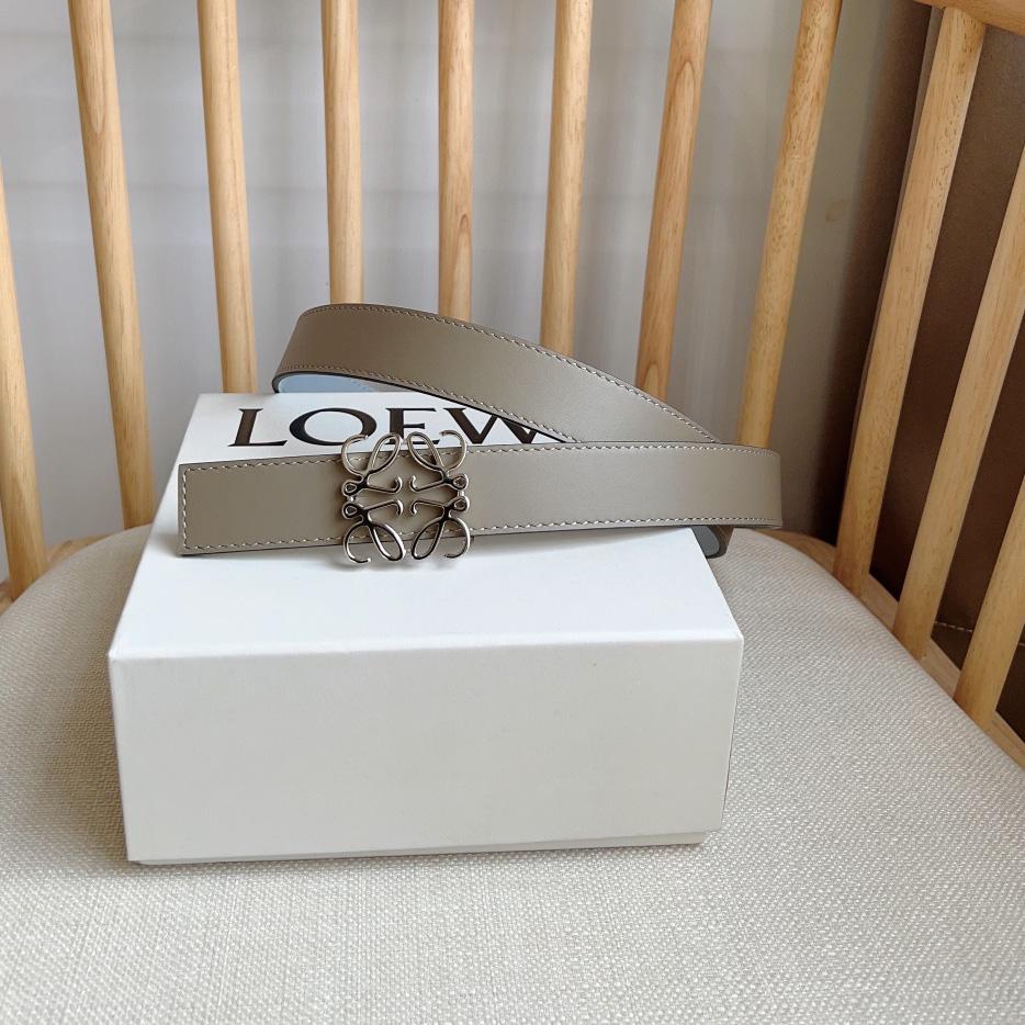 Loewe Reversible Anagram Belt In Smooth Calfskin - DopestKickz