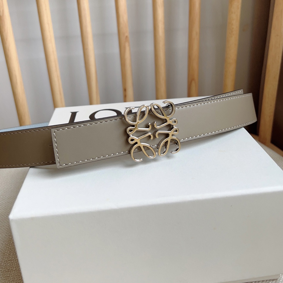 Loewe Reversible Anagram Belt In Smooth Calfskin - DopestKickz