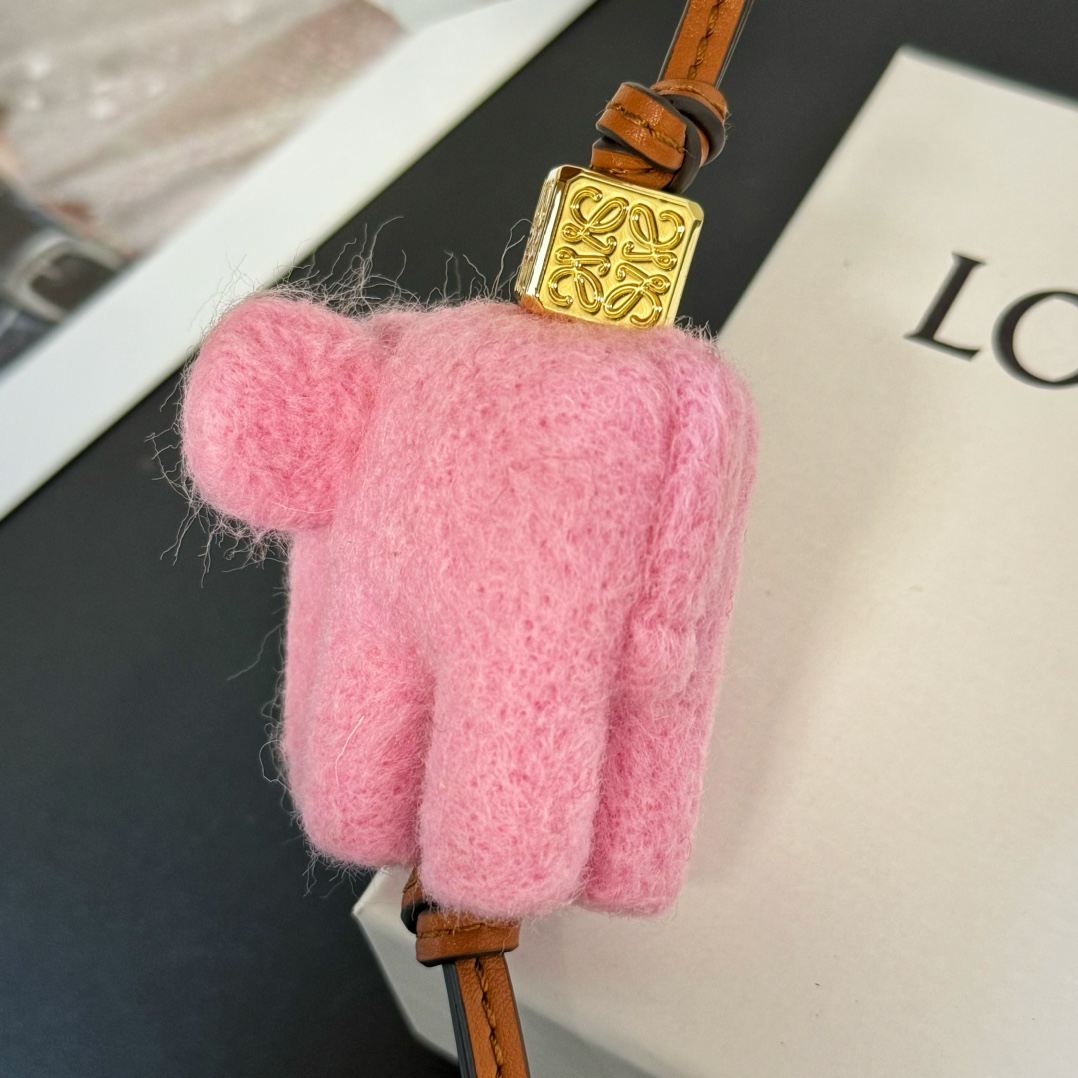 Loewe Elephant Charm In Felt And Calfskin - DopestKickz
