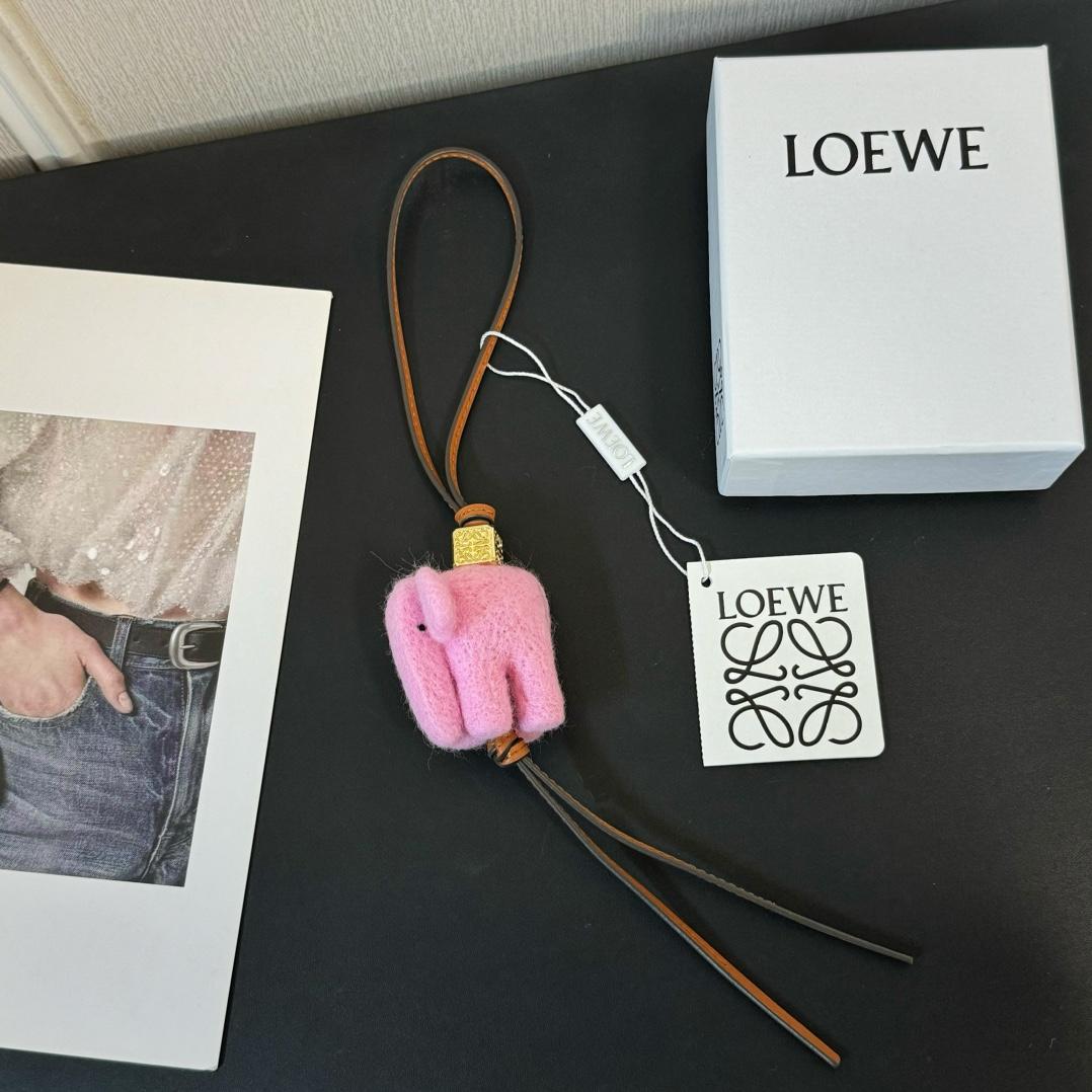 Loewe Elephant Charm In Felt And Calfskin - DopestKickz