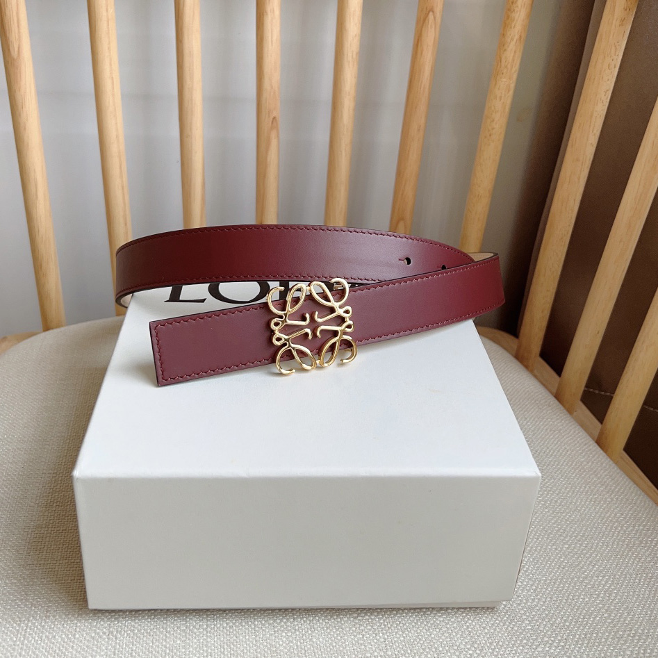Loewe Reversible Anagram Belt In Smooth Calfskin - DopestKickz