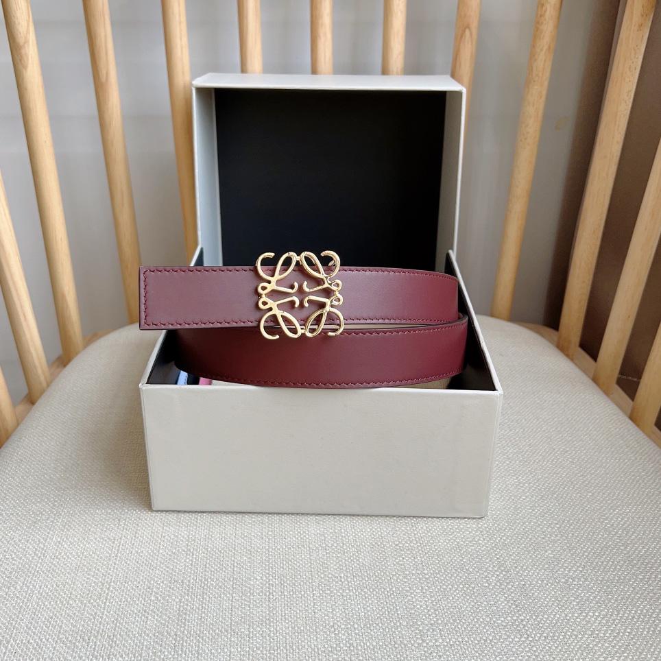 Loewe Reversible Anagram Belt In Smooth Calfskin - DopestKickz