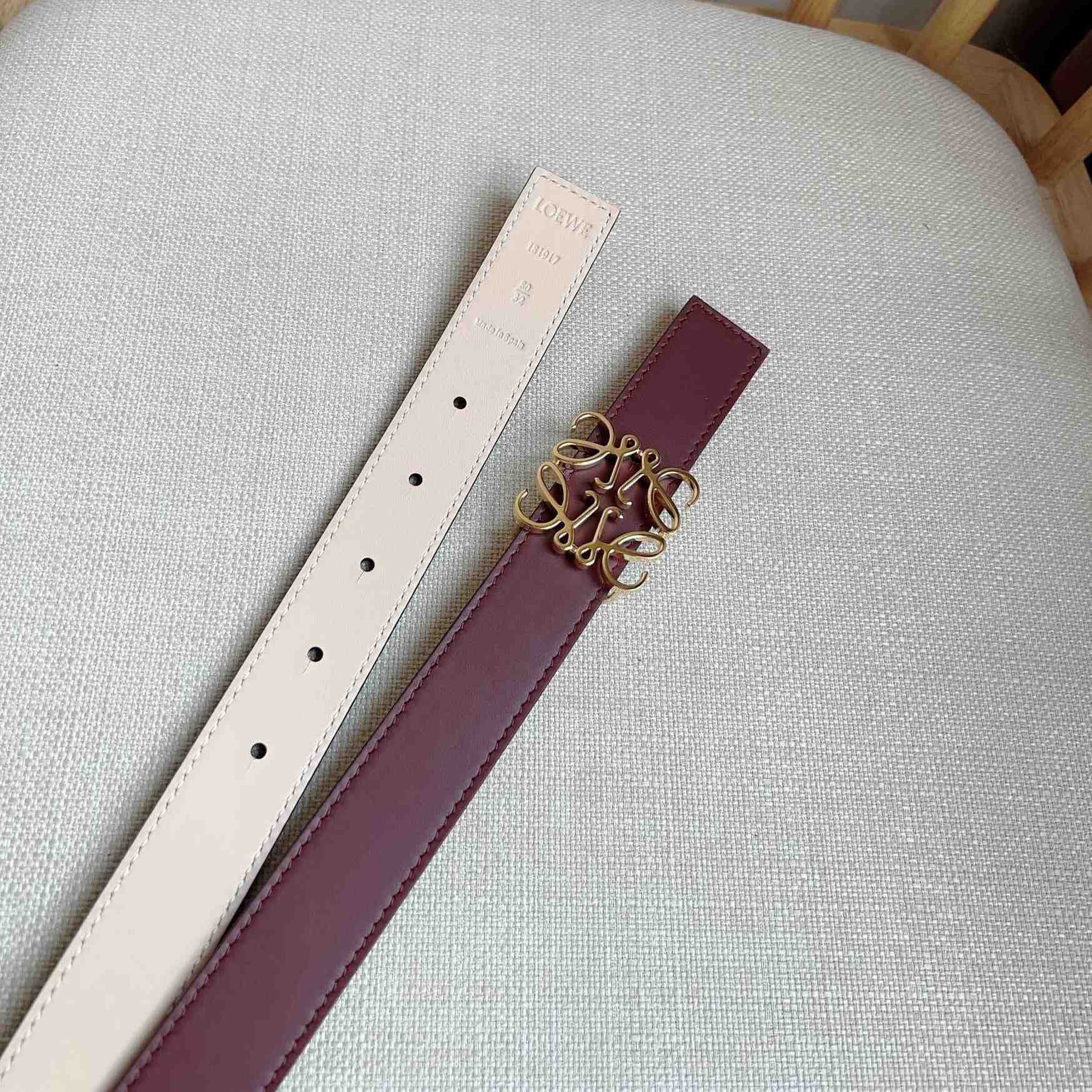 Loewe Reversible Anagram Belt In Smooth Calfskin - DopestKickz