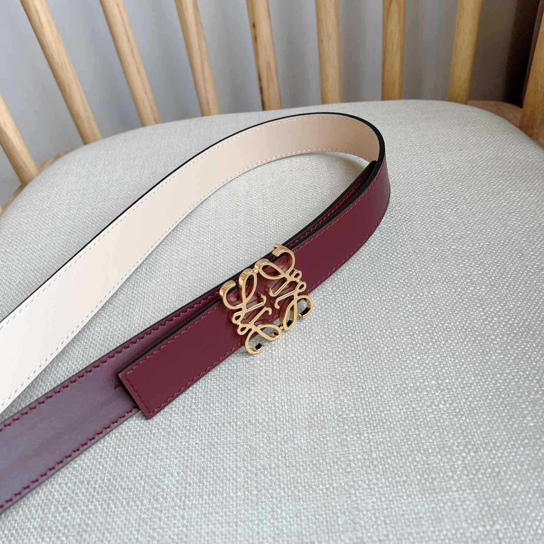 Loewe Reversible Anagram Belt In Smooth Calfskin - DopestKickz