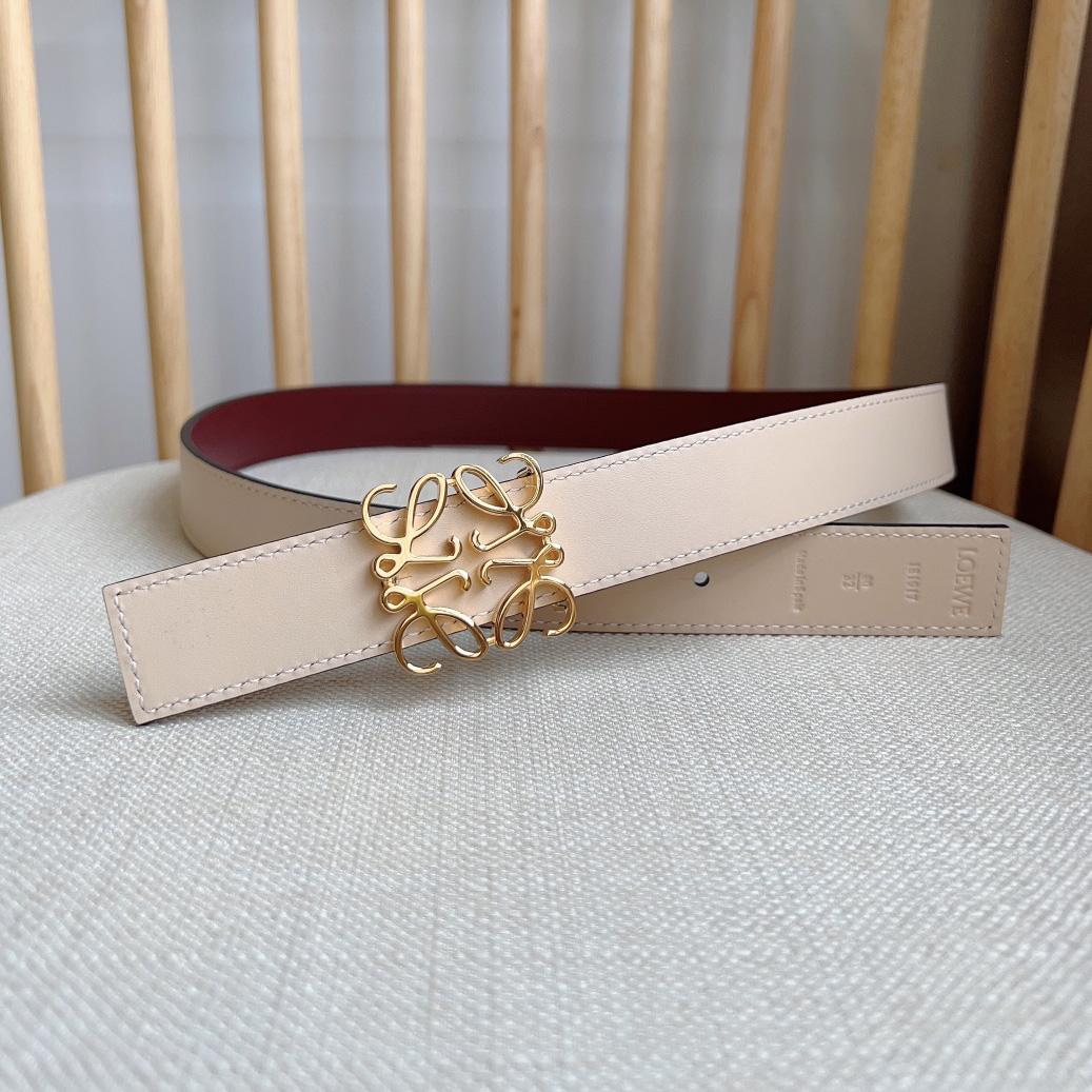 Loewe Reversible Anagram Belt In Smooth Calfskin - DopestKickz