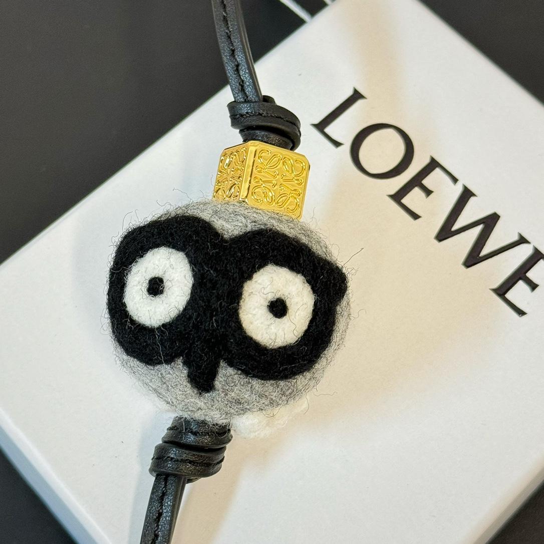 Loewe Owl charm In Felt And Calfskin - DopestKickz