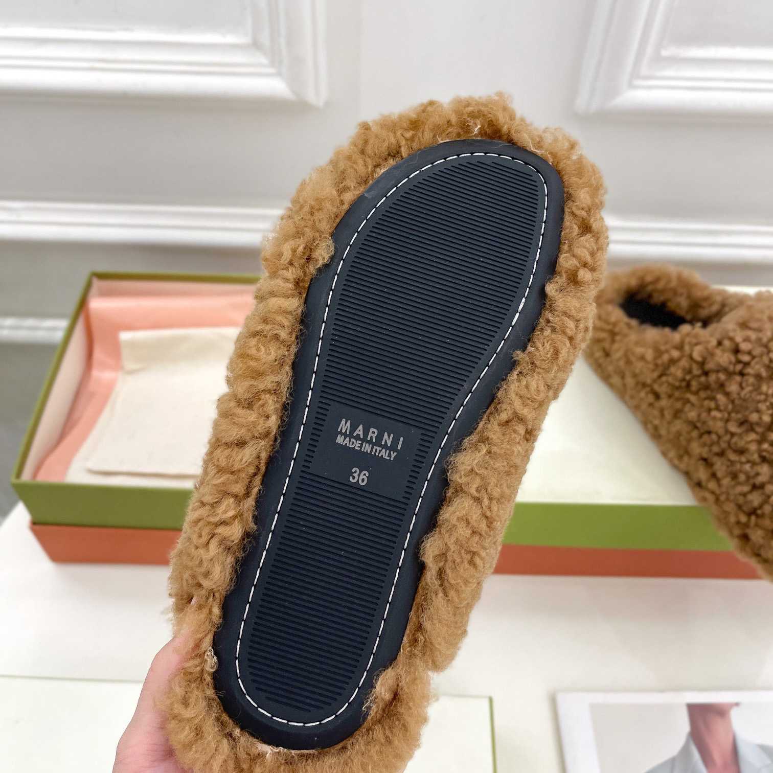 Marni Lamb Fur Mules - DopestKickz