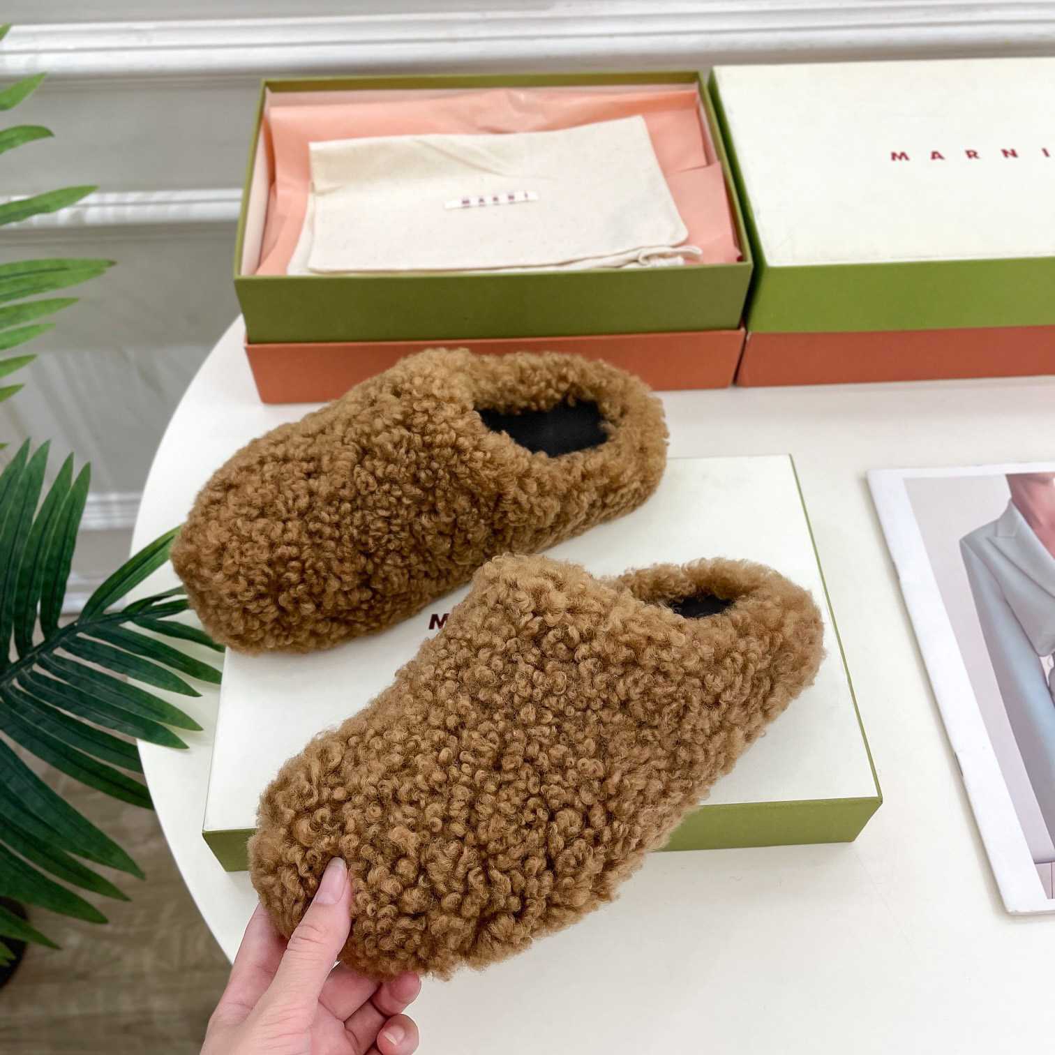 Marni Lamb Fur Mules - DopestKickz