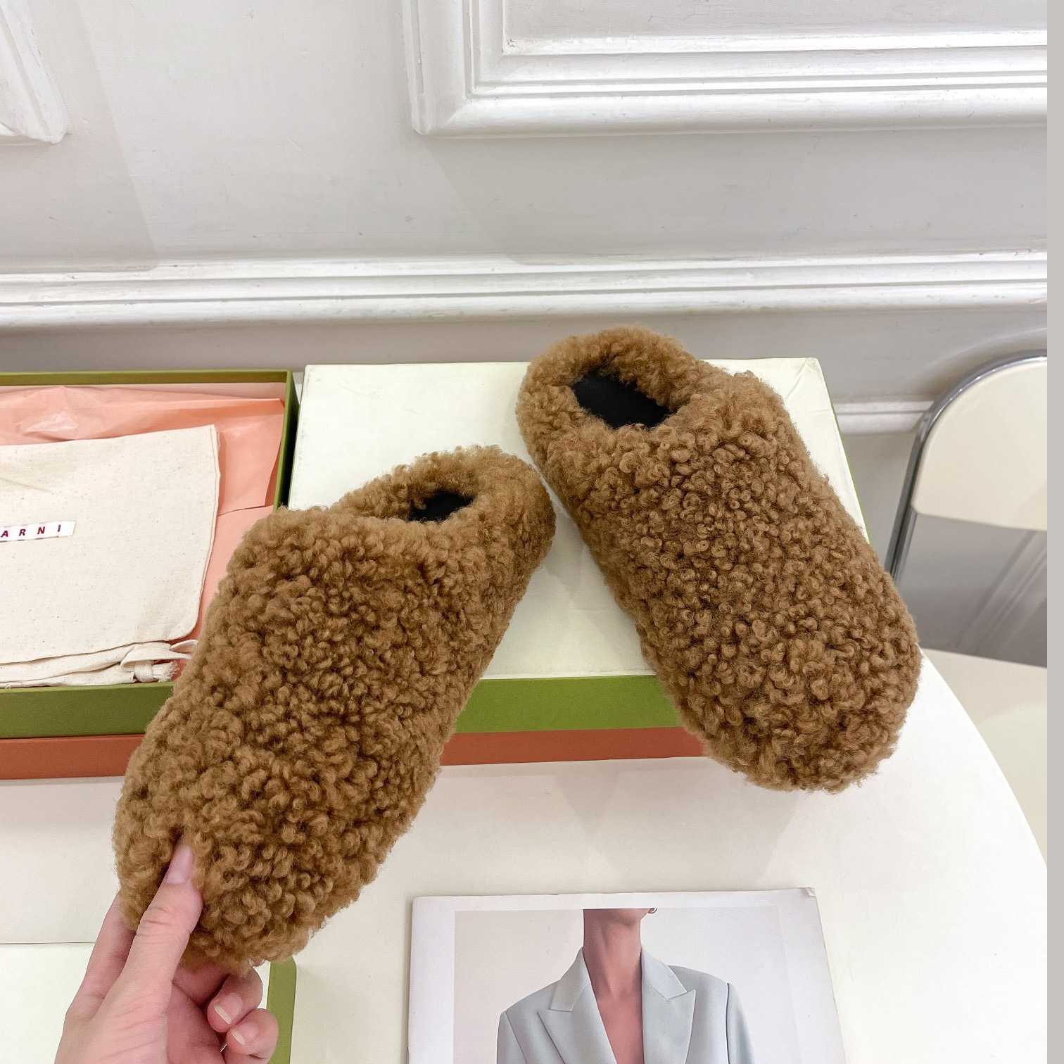 Marni Lamb Fur Mules - DopestKickz
