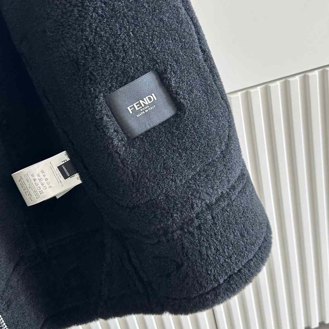 Fendi Black Shearling Jacket - DopestKickz