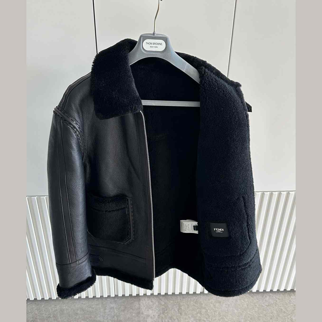 Fendi Black Shearling Jacket - DopestKickz