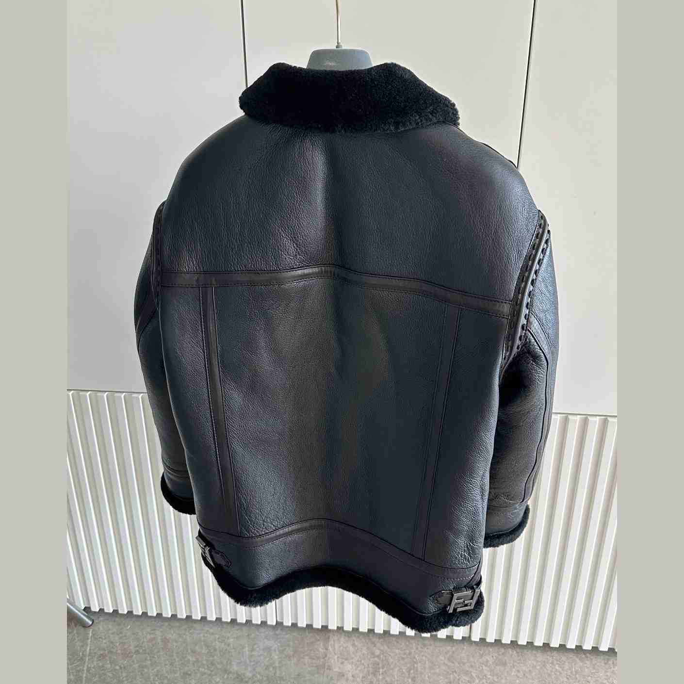 Fendi Black Shearling Jacket - DopestKickz