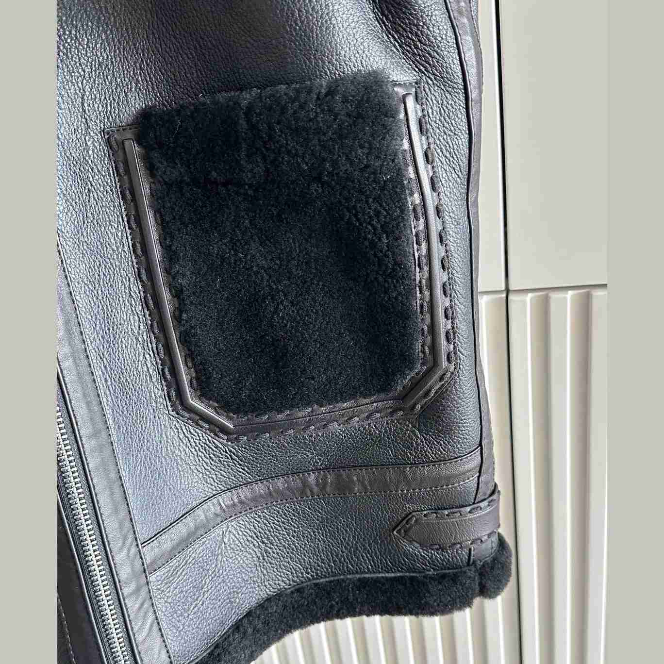 Fendi Black Shearling Jacket - DopestKickz