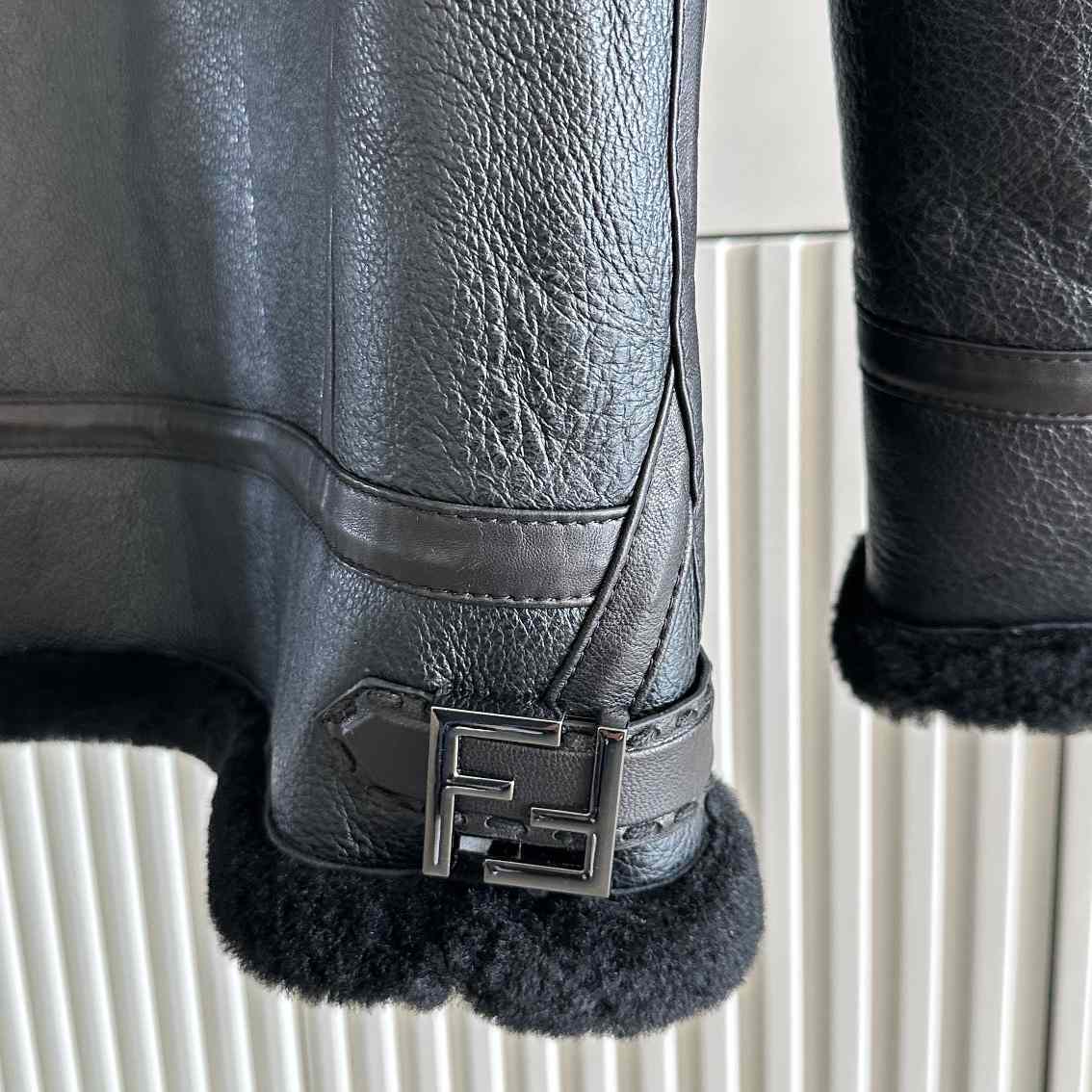 Fendi Black Shearling Jacket - DopestKickz