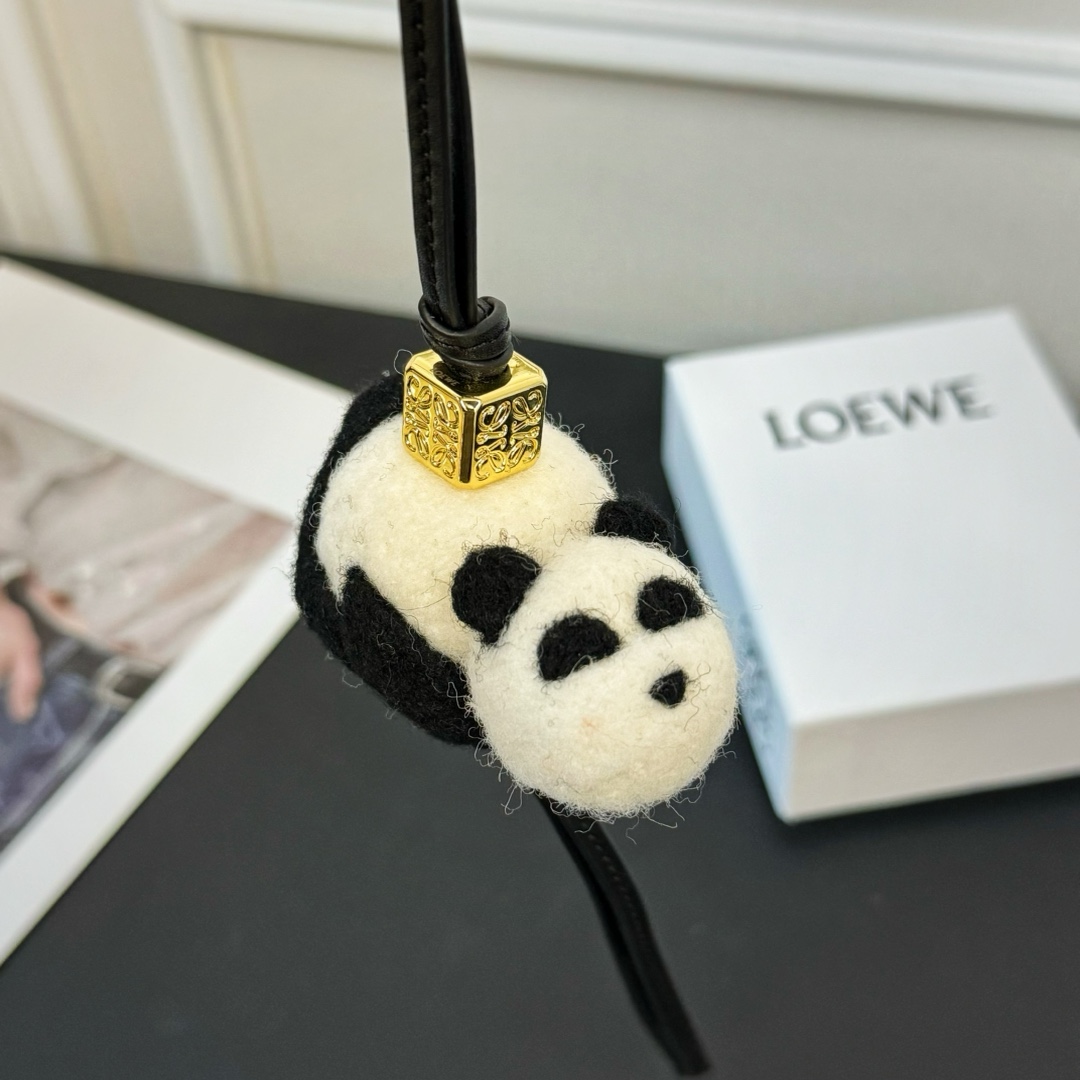 Loewe Panda Charm In Felt And Calfskin - DopestKickz