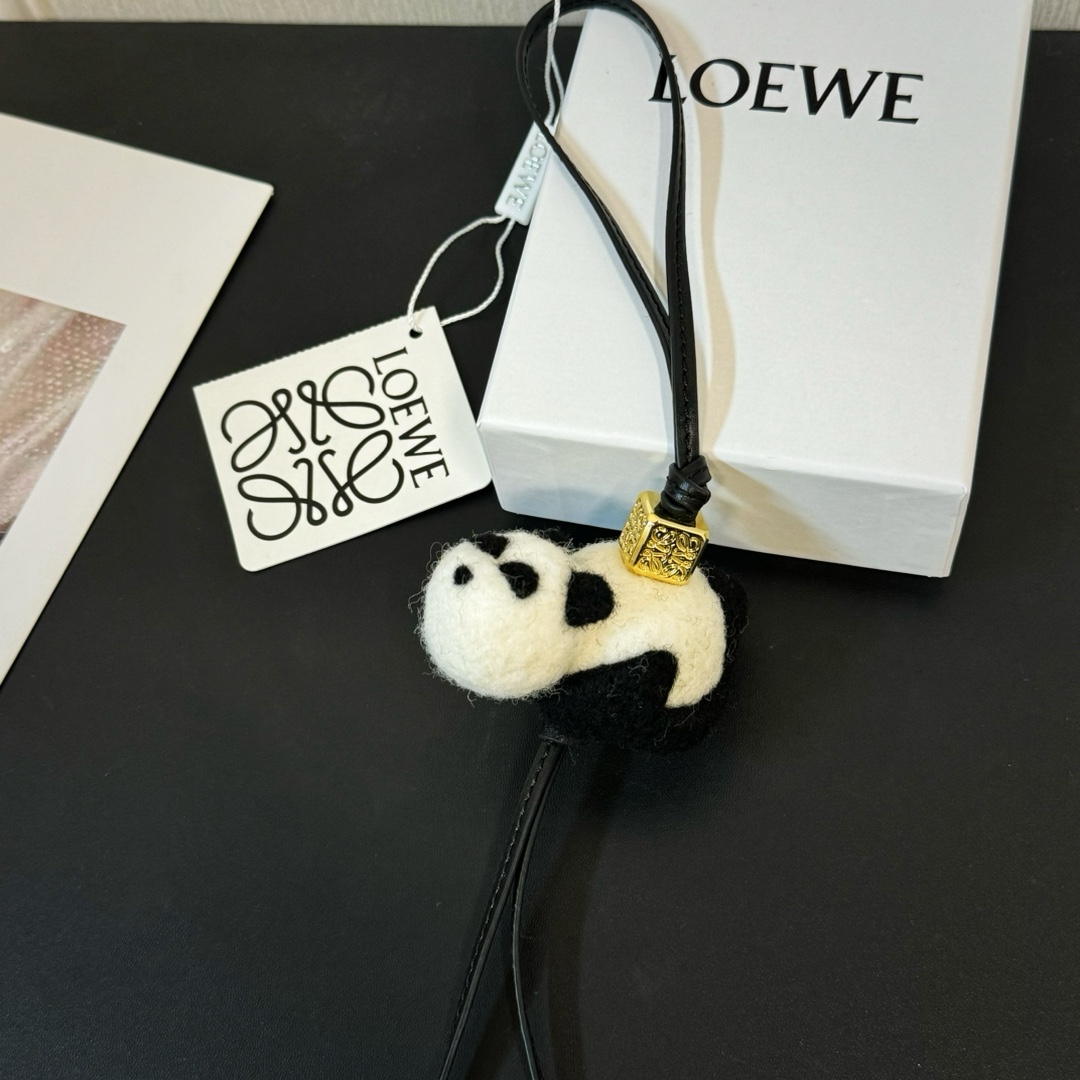 Loewe Panda Charm In Felt And Calfskin - DopestKickz