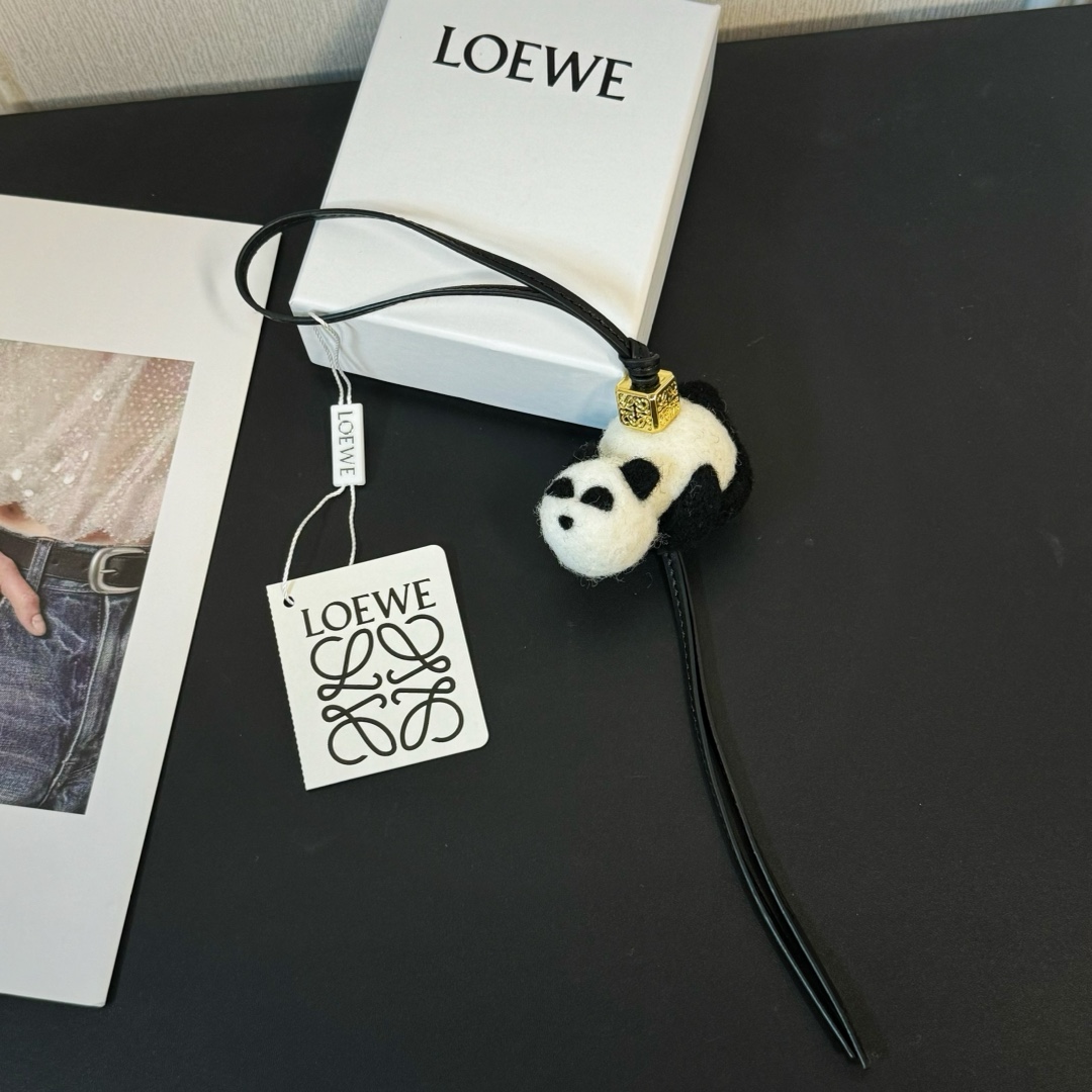 Loewe Panda Charm In Felt And Calfskin - DopestKickz