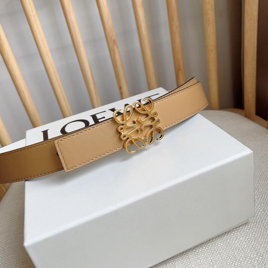 Loewe Reversible Anagram Belt In Smooth Calfskin - DopestKickz