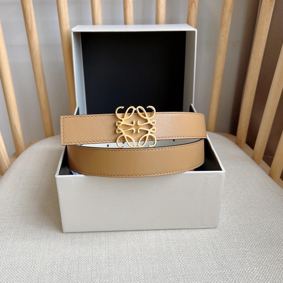 Loewe Reversible Anagram Belt In Smooth Calfskin - DopestKickz