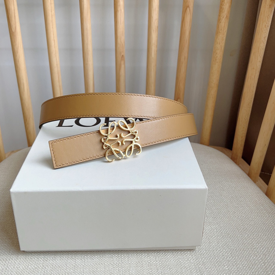 Loewe Reversible Anagram Belt In Smooth Calfskin - DopestKickz