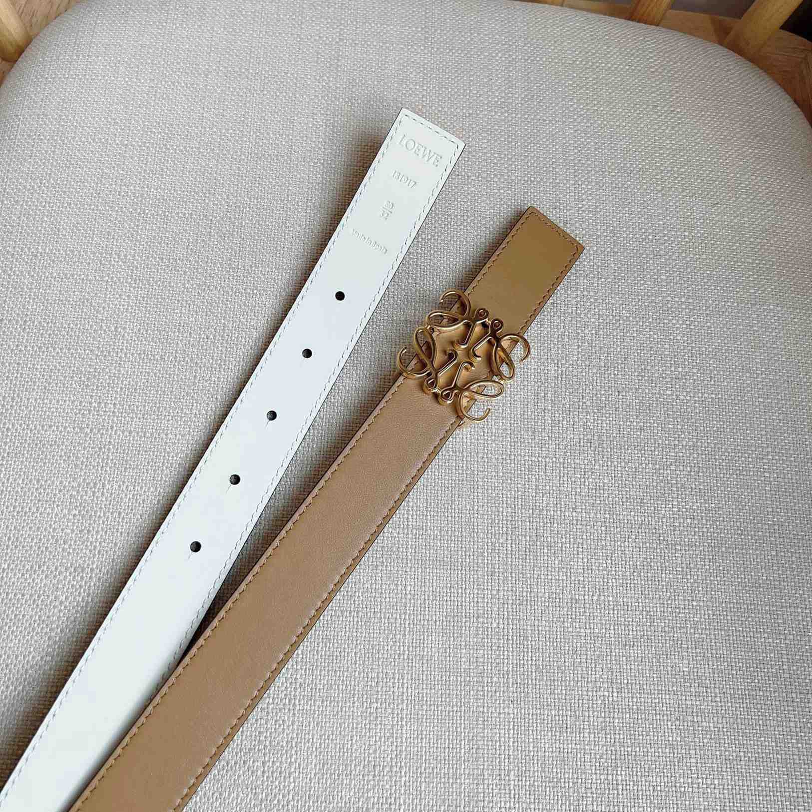 Loewe Reversible Anagram Belt In Smooth Calfskin - DopestKickz