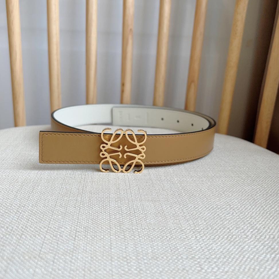 Loewe Reversible Anagram Belt In Smooth Calfskin - DopestKickz